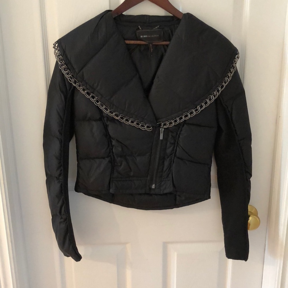 BCBG bomber puff jacket